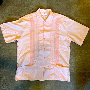 Disenos Hacendado Mens Button Down Short Sleeve Shirt, with double cigar pocket